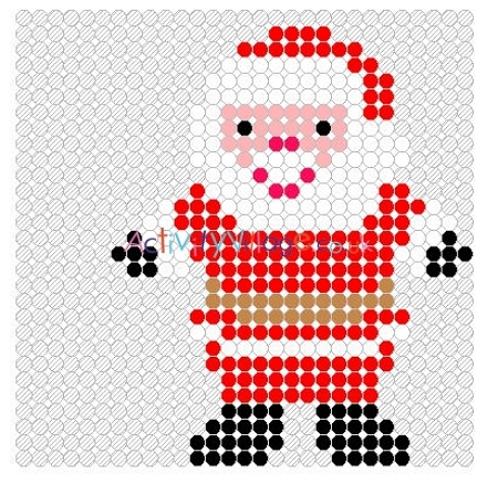 Der Weihnachtswichtel Bügelperlen Vorlage
