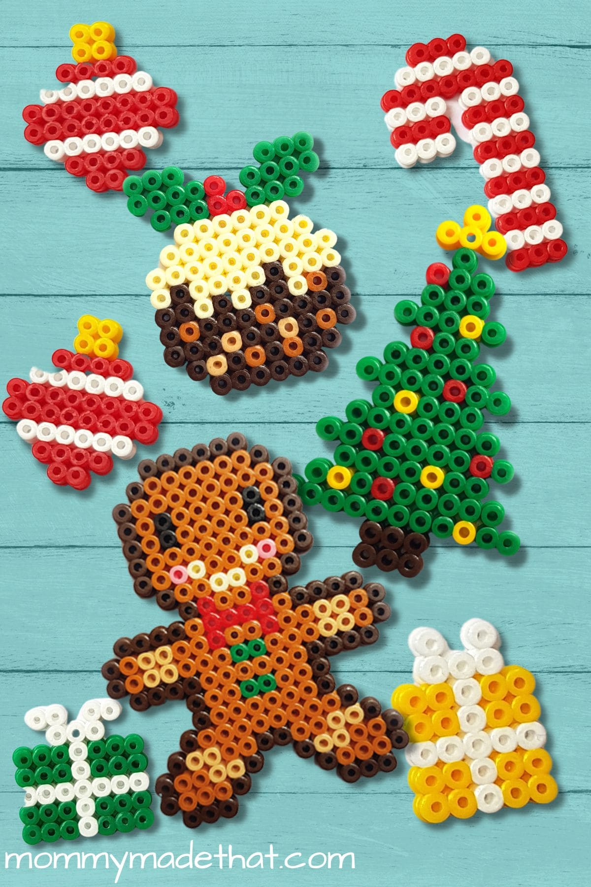 Das Lebkuchenmännchen Bügelperlen Vorlage