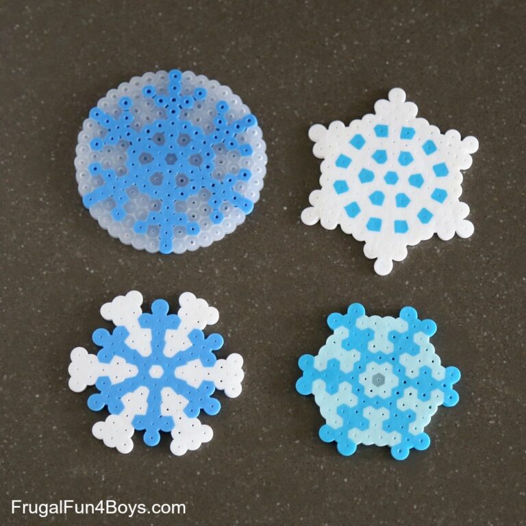 Die Schneeflocke Bügelperlen Vorlage
