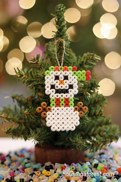 Der Schneemann Bügelperlen Vorlage