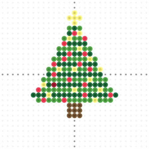 Der Weihnachtsbaum Bügelperlen Vorlage