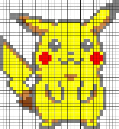 Pikachu pärlplatta mönster