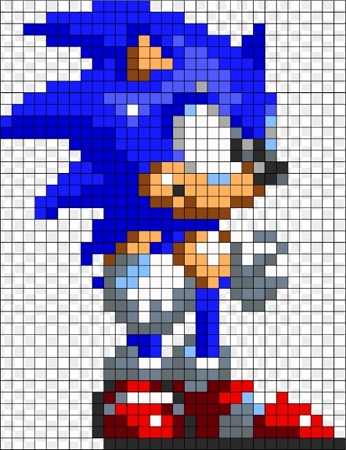 Sonic perleplatemønster