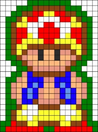 Eldblomma pärlplatta Super Mario fire flower