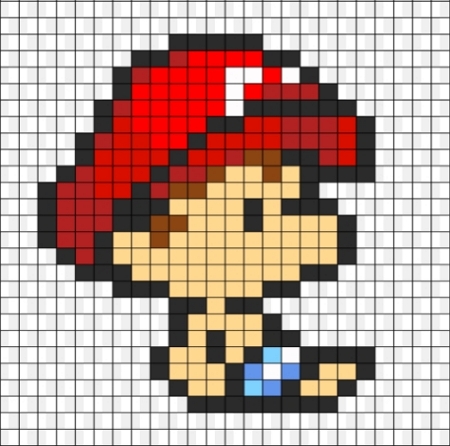 Prinsessan Peach pärlplatta Super Mario